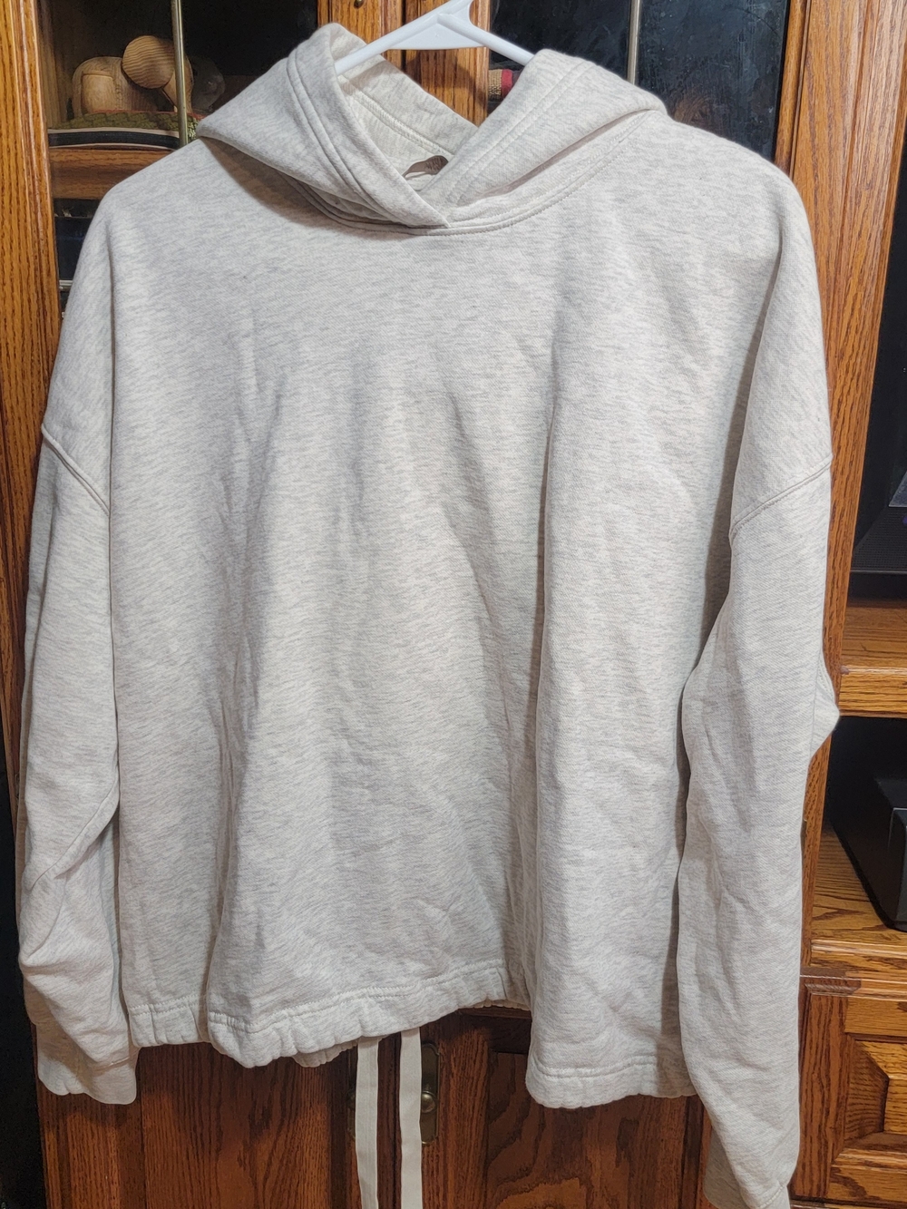 H&M Cream Lightweight Hooded Sweatshirt Size Large